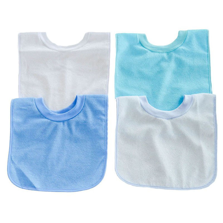 Picture of P5194 : PLAIN POP ON BIBS W/PEVA BACK BLU